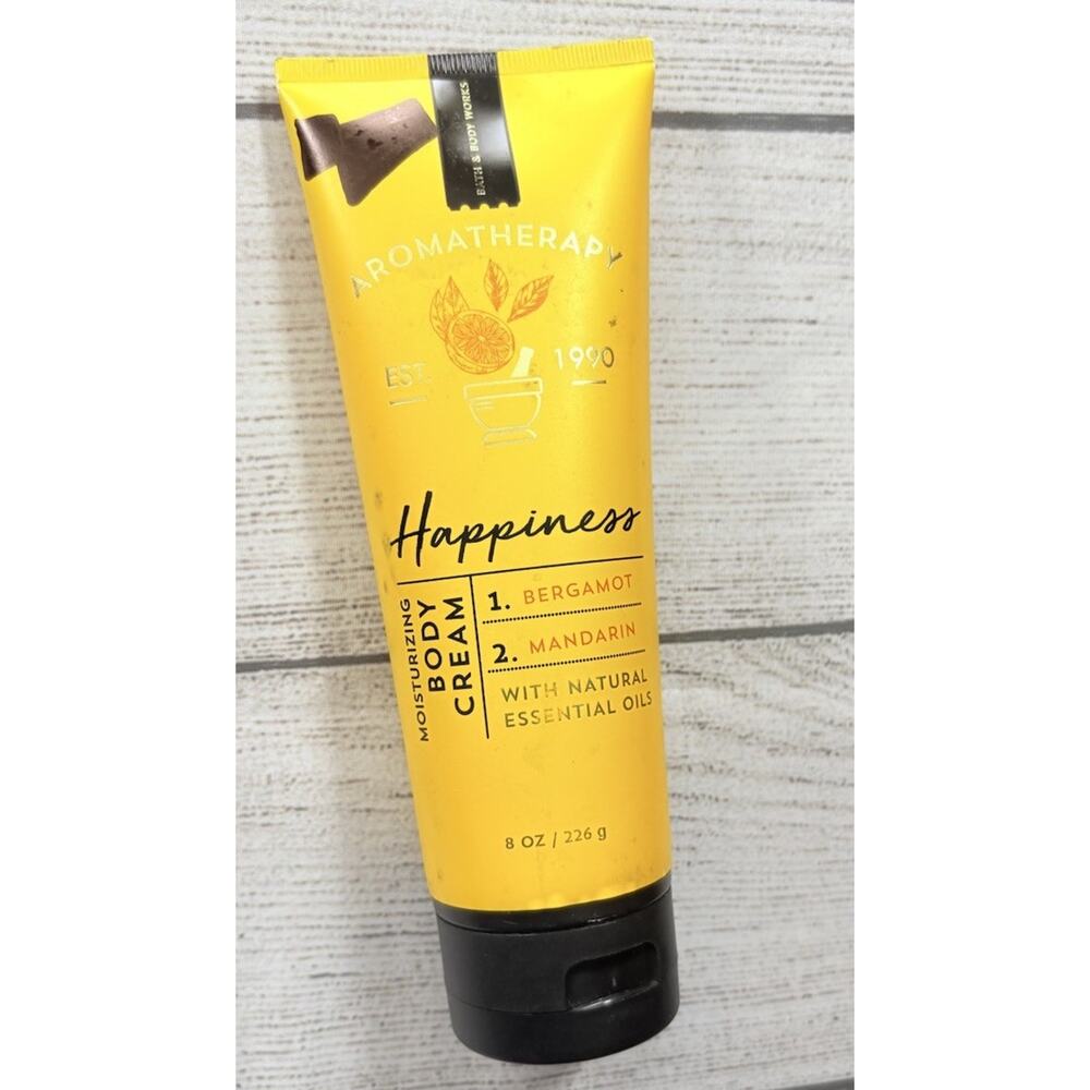 Bath & Body Works Aromatherapy HAPPINESS Body Cream Lotion 8oz - Picture 2 of 4